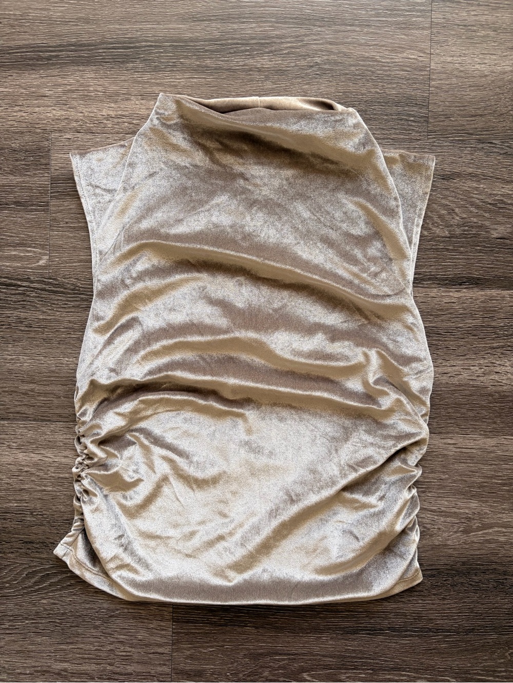 a new day Velvet Mock Neck Top in Silver